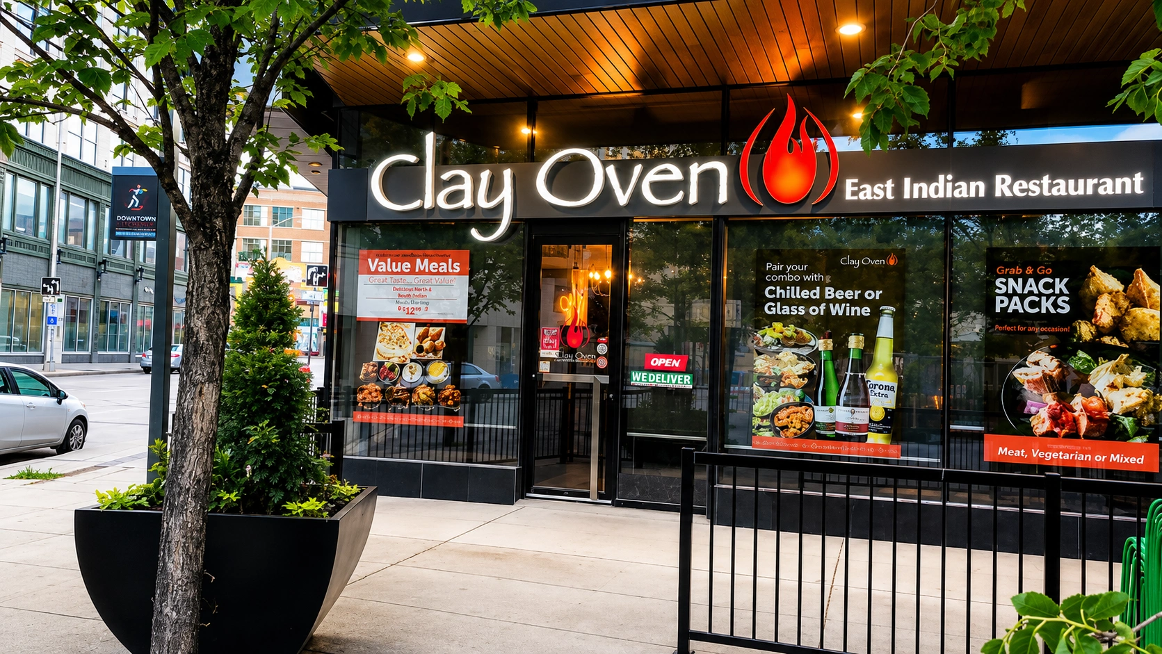 Clay Oven Express downtown Winnipeg dining room with authentic East Indian tandoori cuisine